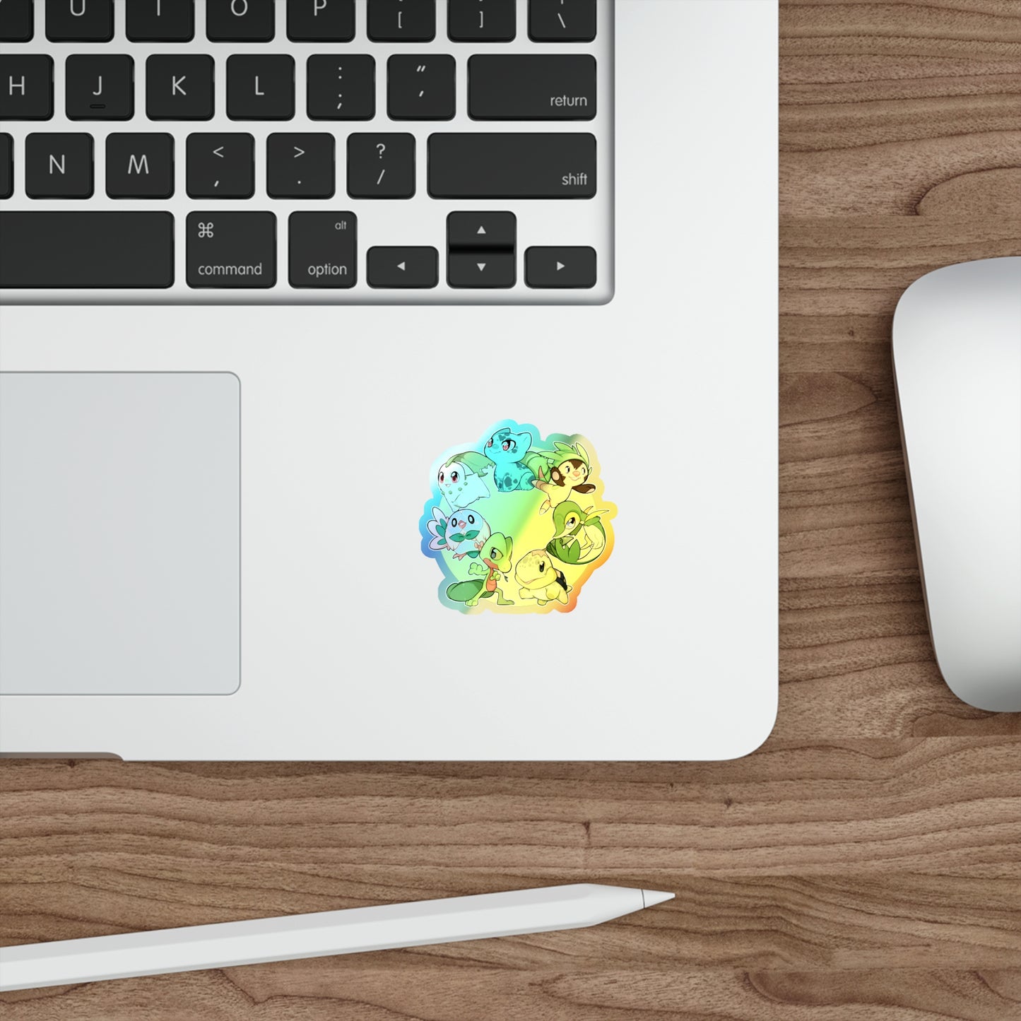 Grass starter holographic sticker