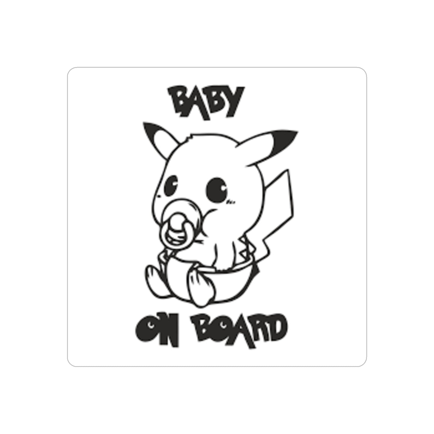 Pika baby on board sticker