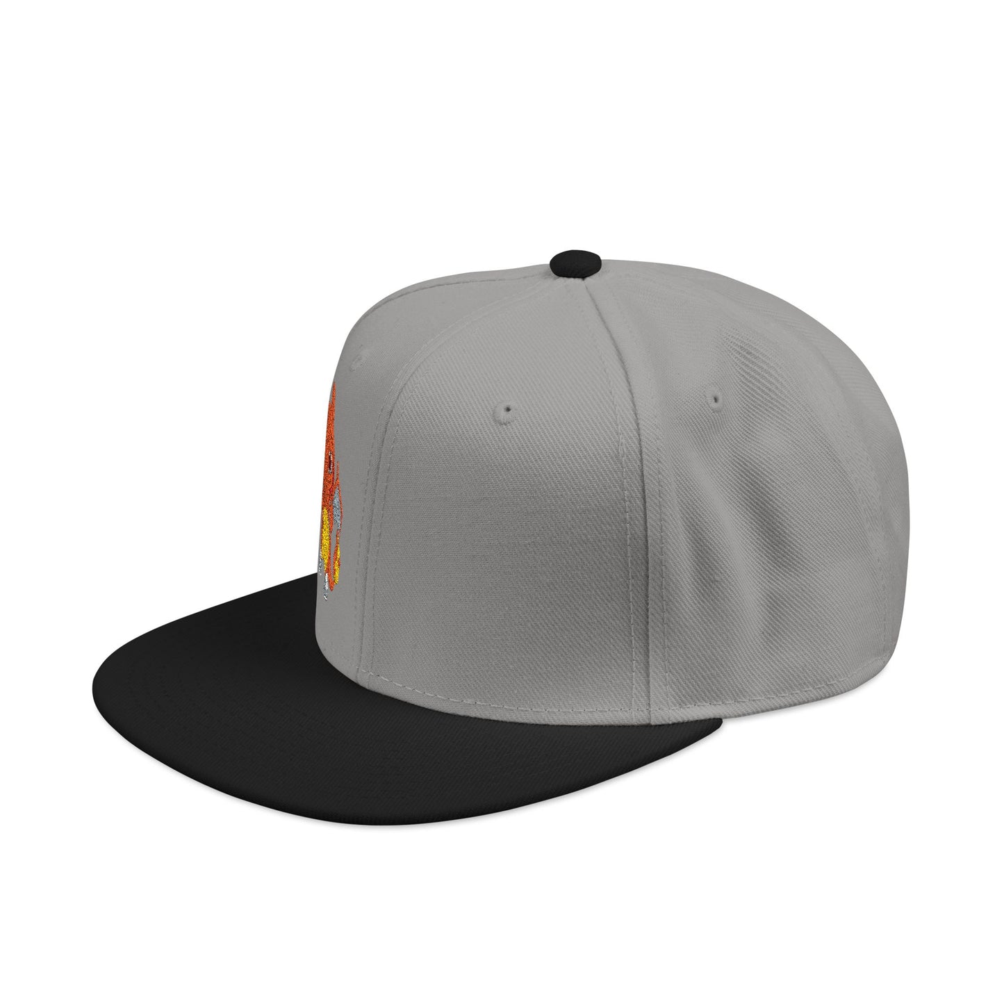 Embroidered fire lizard hoodie hat