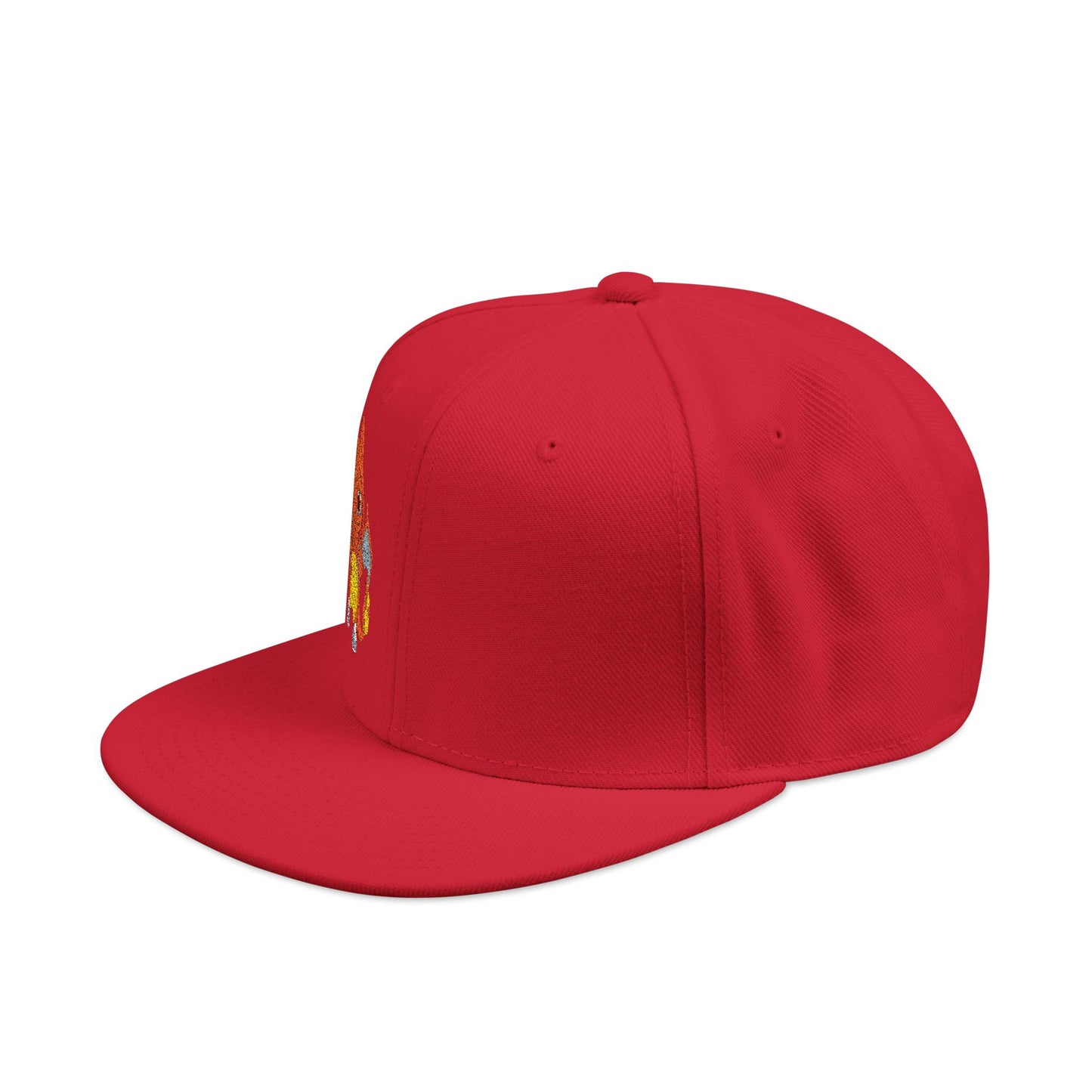 Embroidered fire lizard hoodie hat