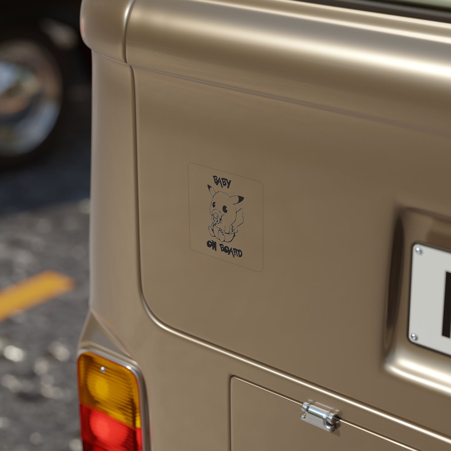 Pika baby on board sticker