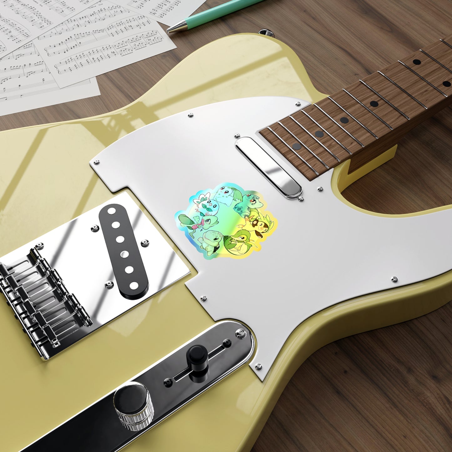 Grass starter holographic sticker