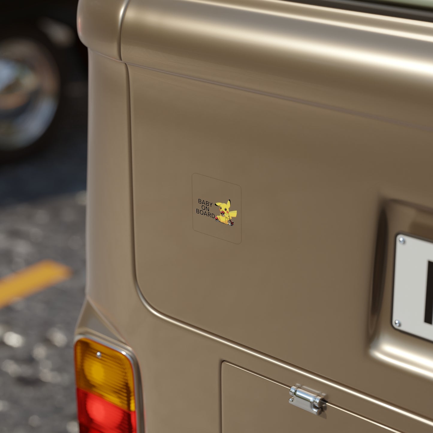Colorful pika baby on board sticker