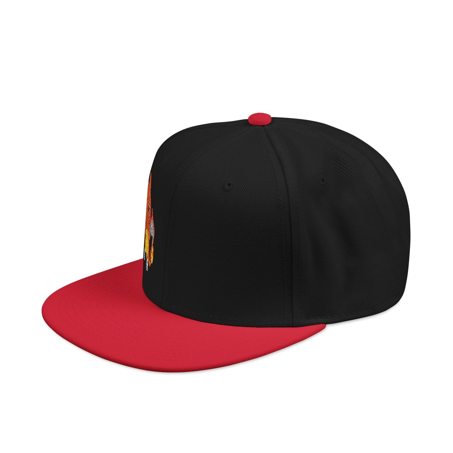 Embroidered fire lizard hoodie hat