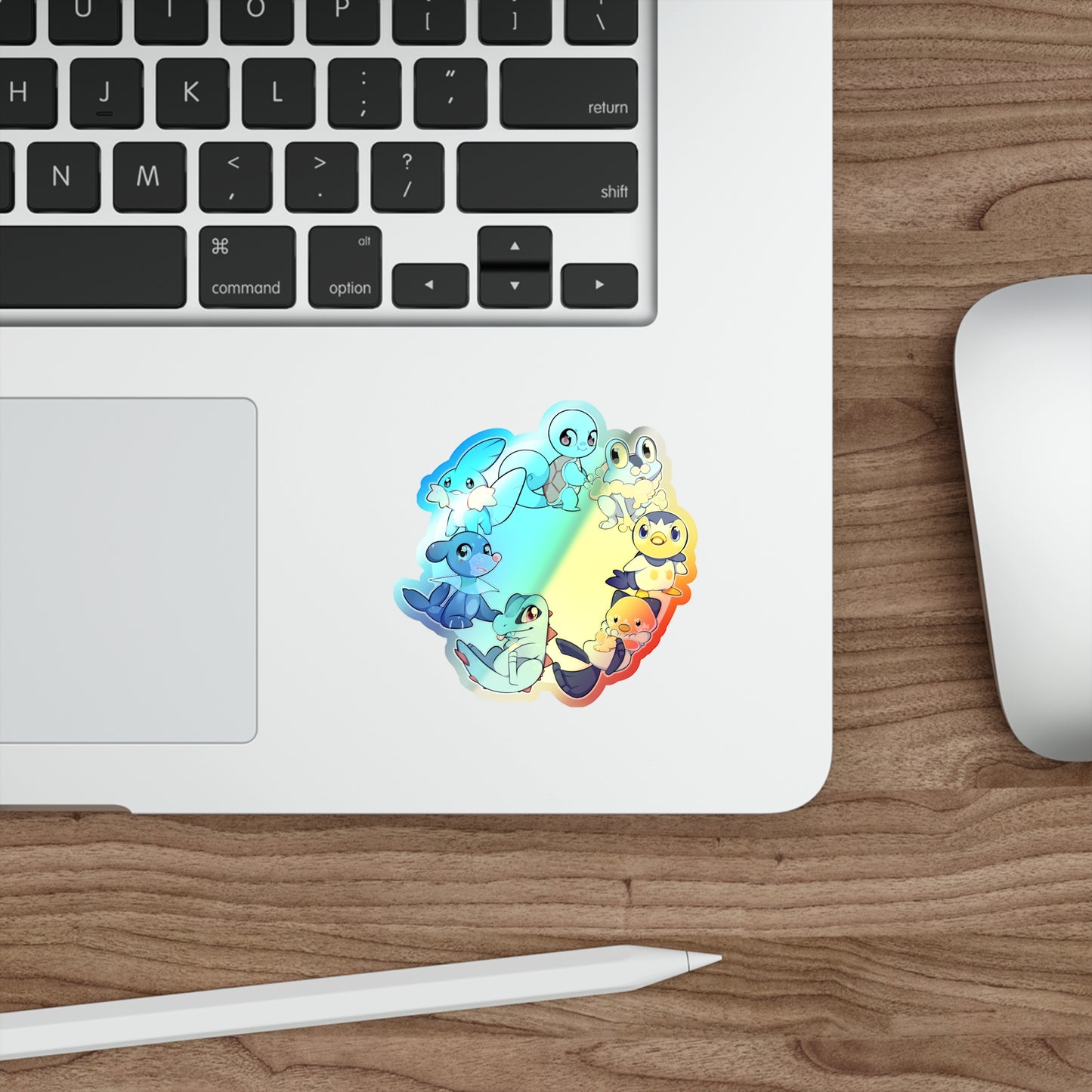 Water starter holographic sticker