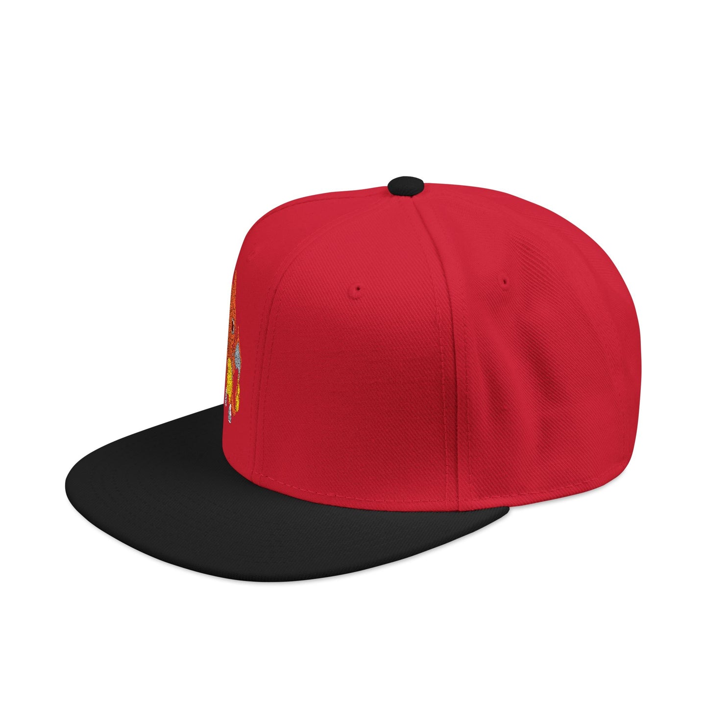 Embroidered fire lizard hoodie hat