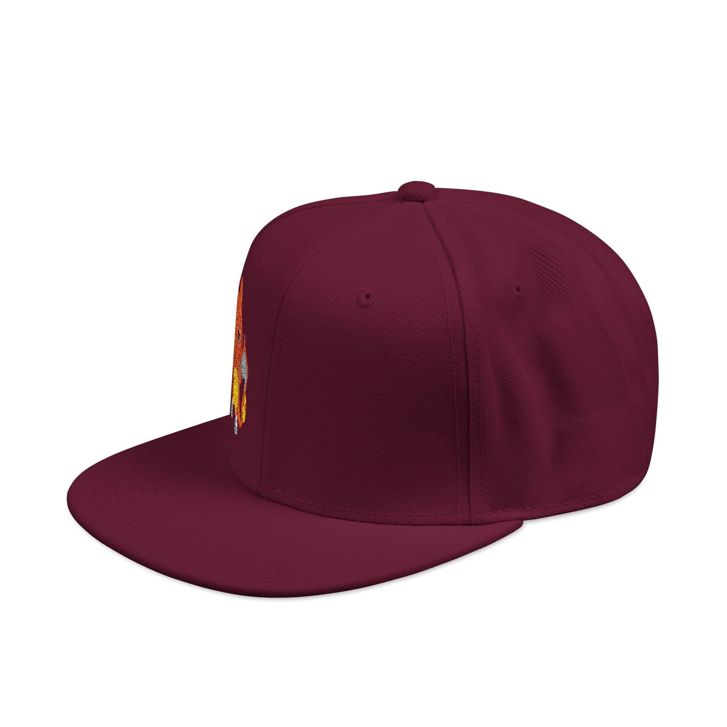 Embroidered fire lizard hoodie hat