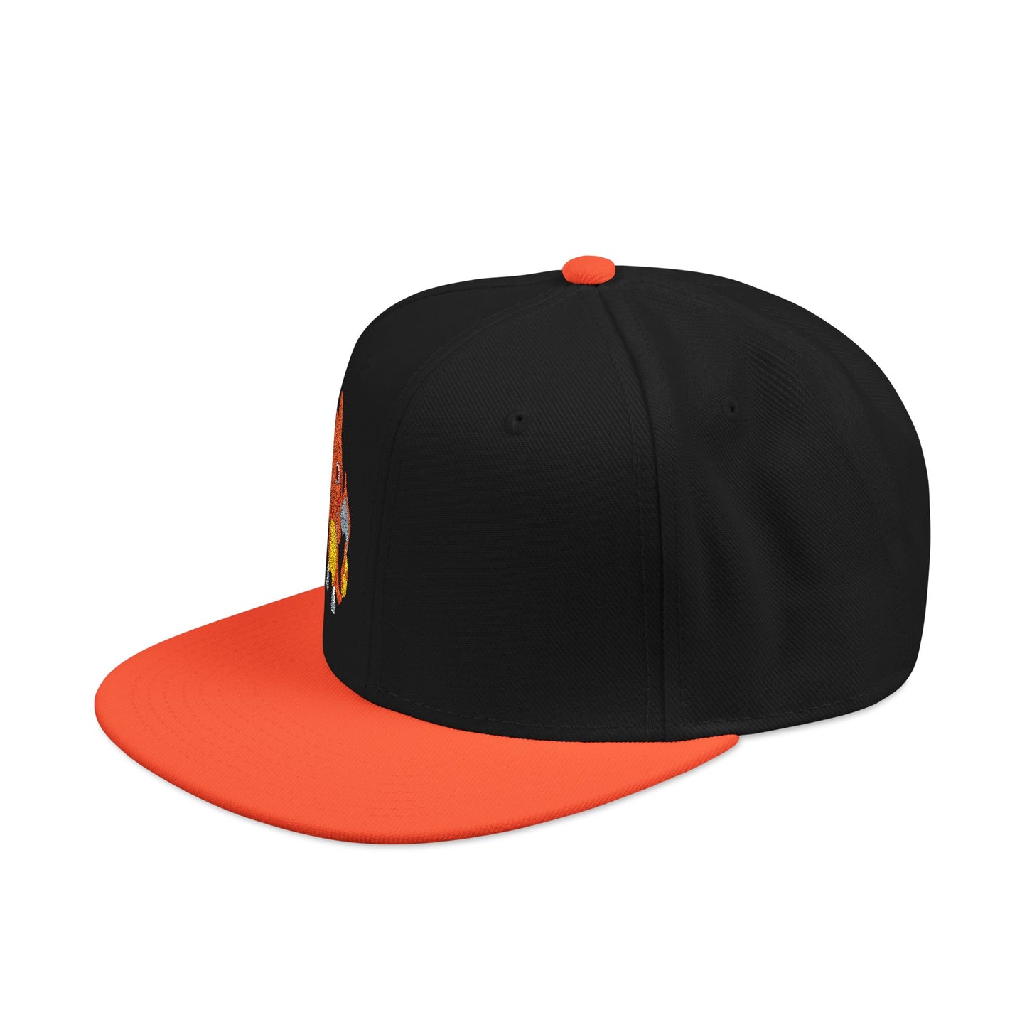 Embroidered fire lizard hoodie hat
