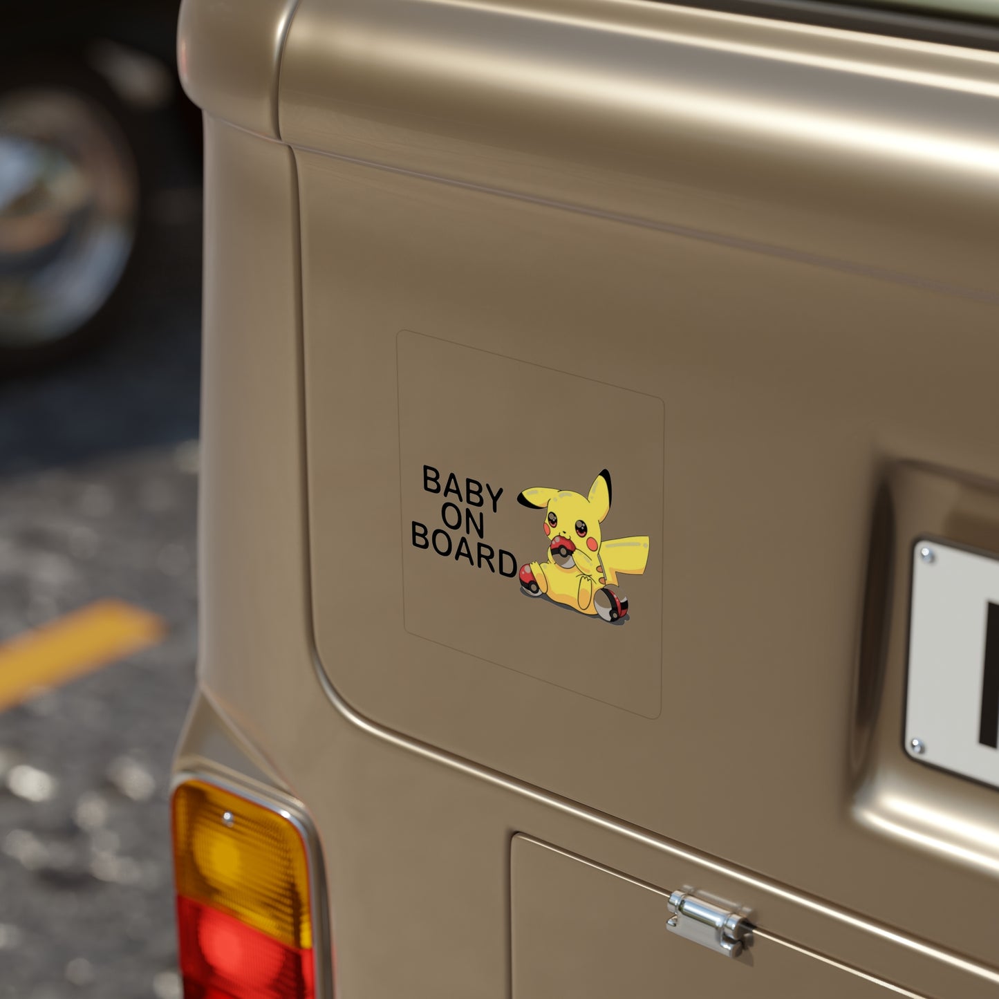 Colorful pika baby on board sticker