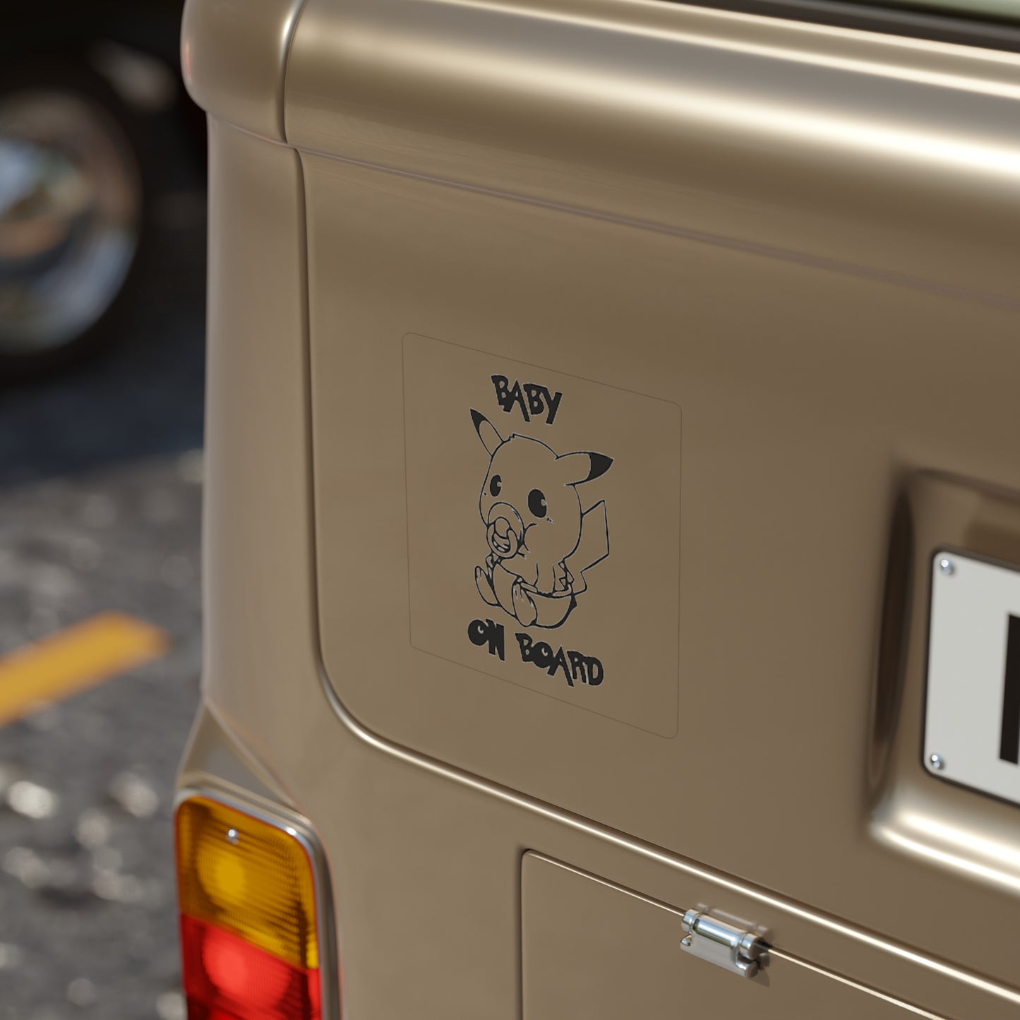 Pika baby on board sticker