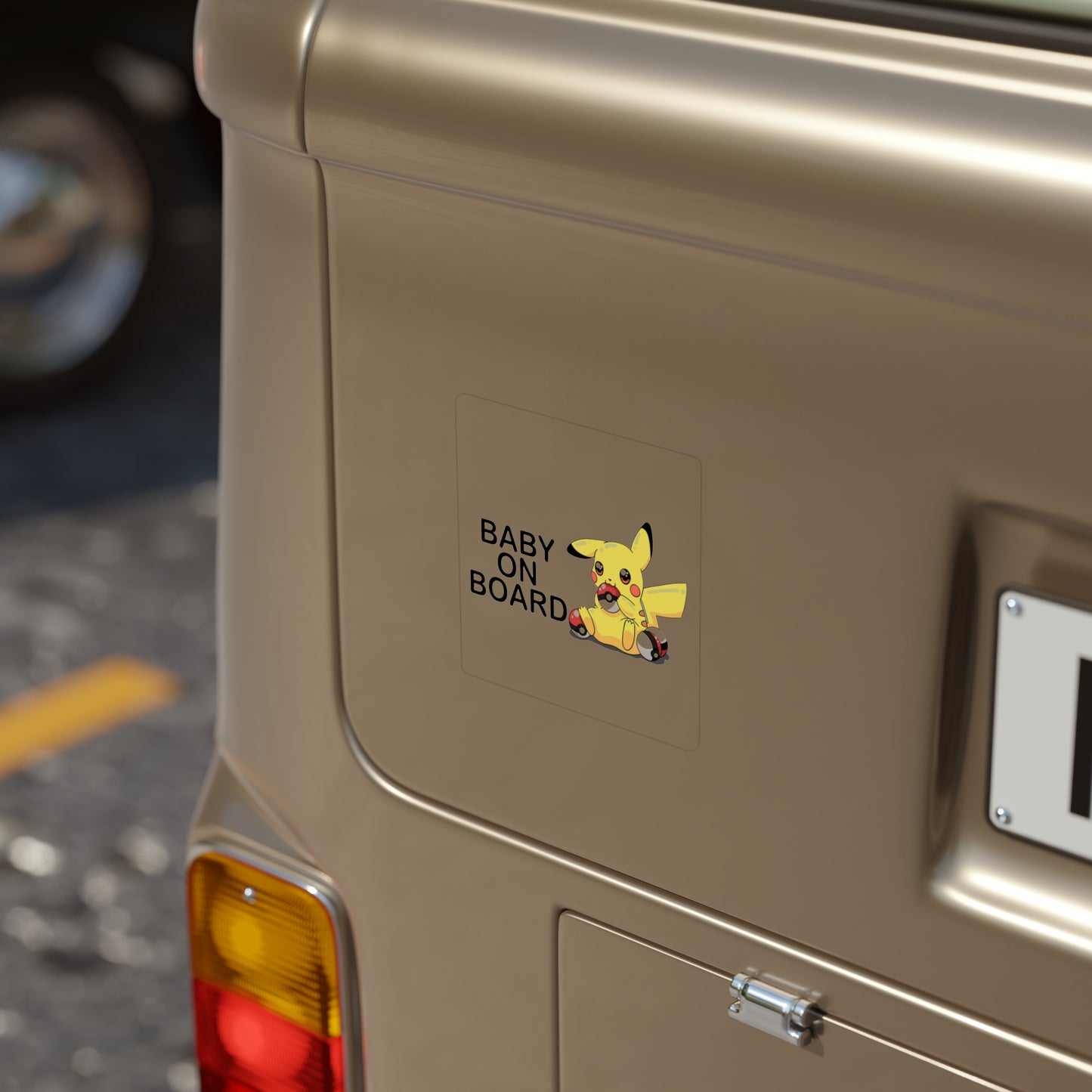 Colorful pika baby on board sticker