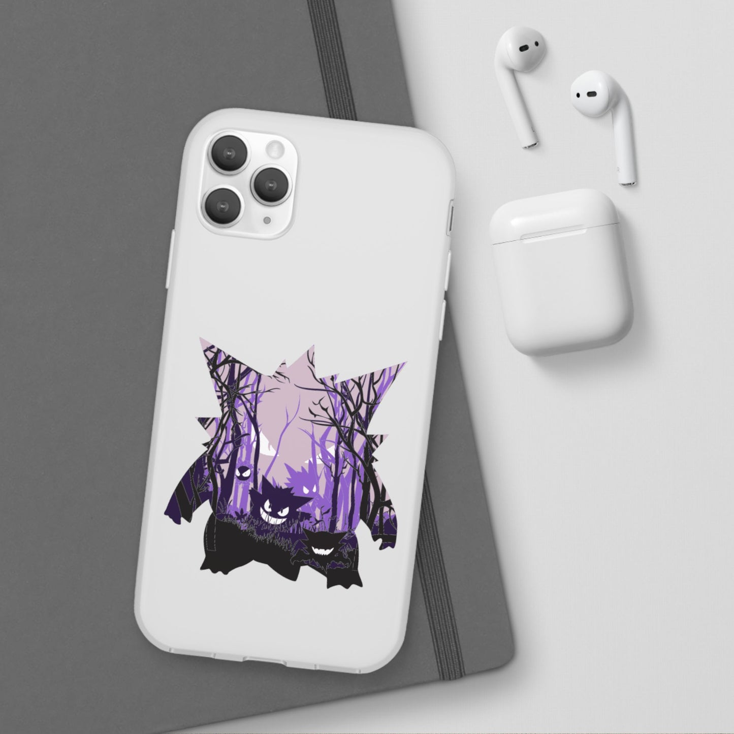 Purple ghost flexi phone case