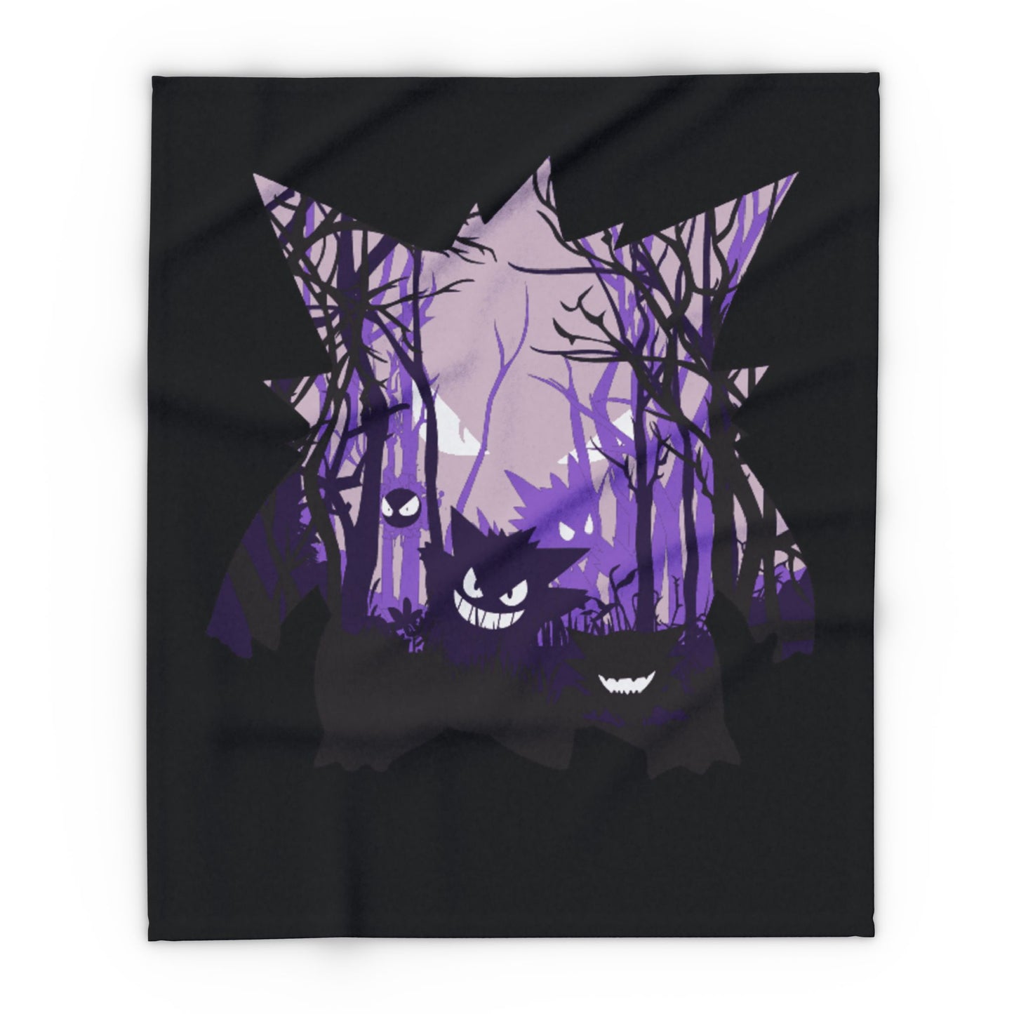 Purple ghost fleece blanket