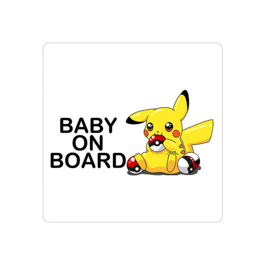 Colorful pika baby on board sticker