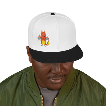 Embroidered fire lizard hoodie hat