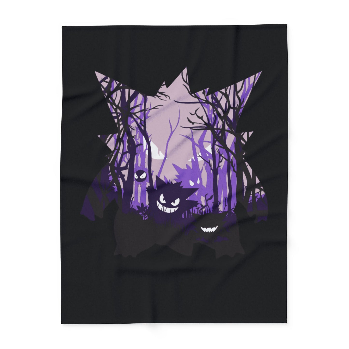 Purple ghost fleece blanket