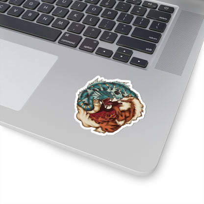 Ying and yang sticker