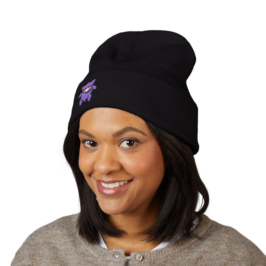Purple ghost beanie (embroidery)
