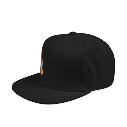 Embroidered fire lizard hoodie hat