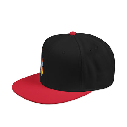 Embroidered fire lizard hoodie hat