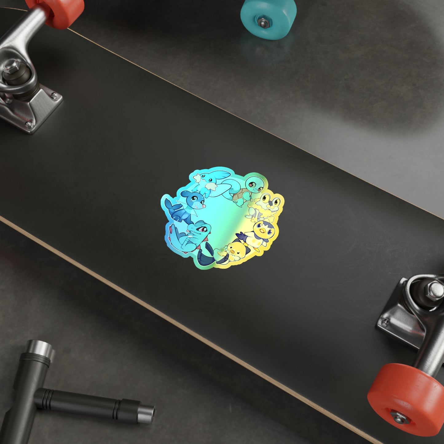 Water starter holographic sticker