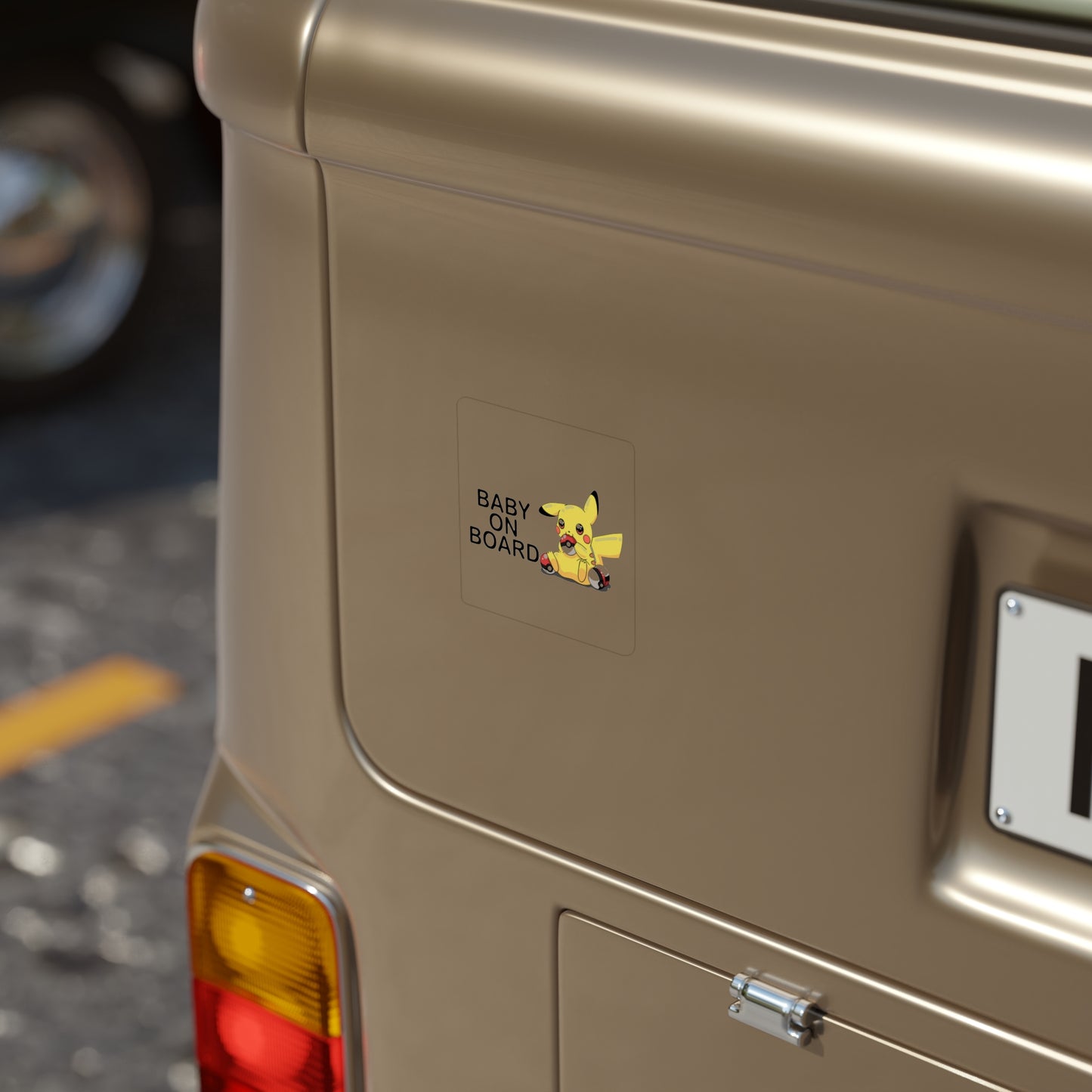 Colorful pika baby on board sticker