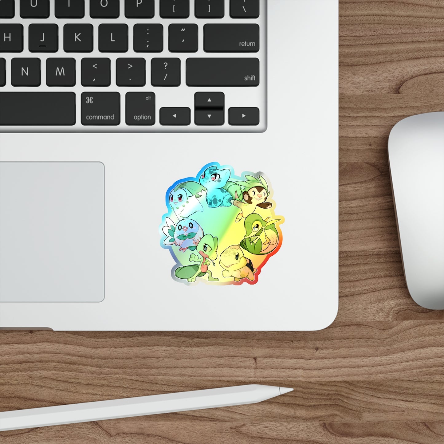Grass starter holographic sticker