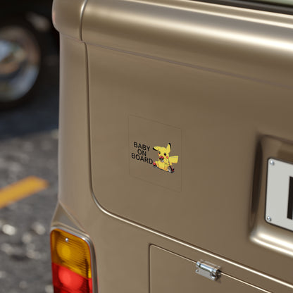 Colorful pika baby on board sticker