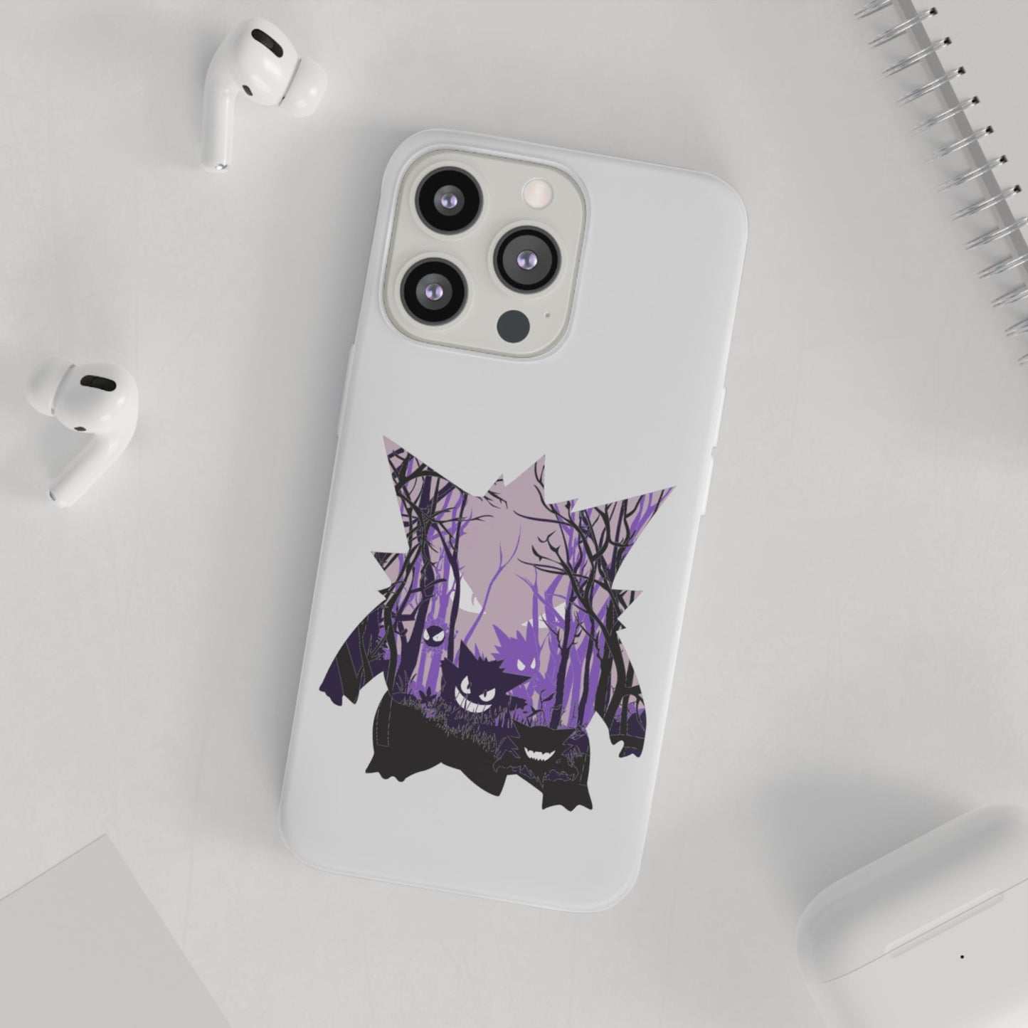 Purple ghost flexi phone case