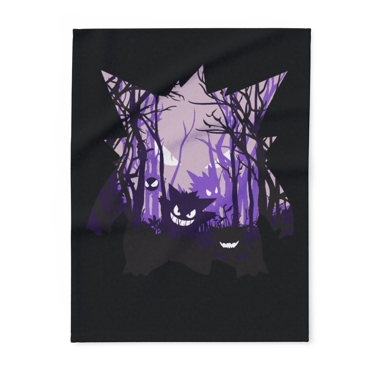 Purple ghost fleece blanket