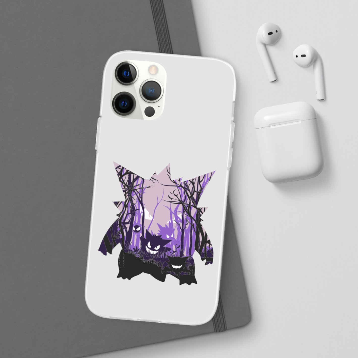 Purple ghost flexi phone case
