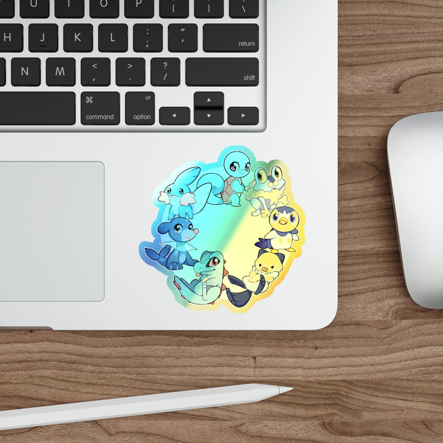 Water starter holographic sticker
