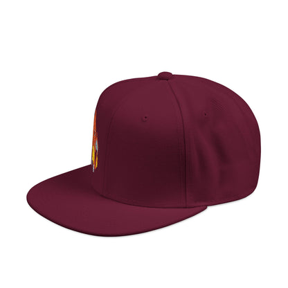 Embroidered fire lizard hoodie hat