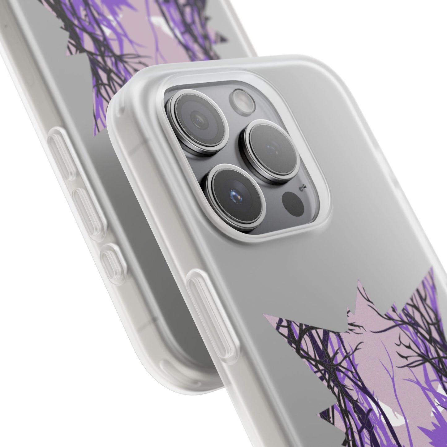 Purple ghost flexi phone case