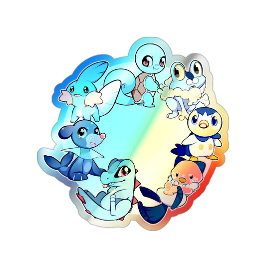 Water starter holographic sticker