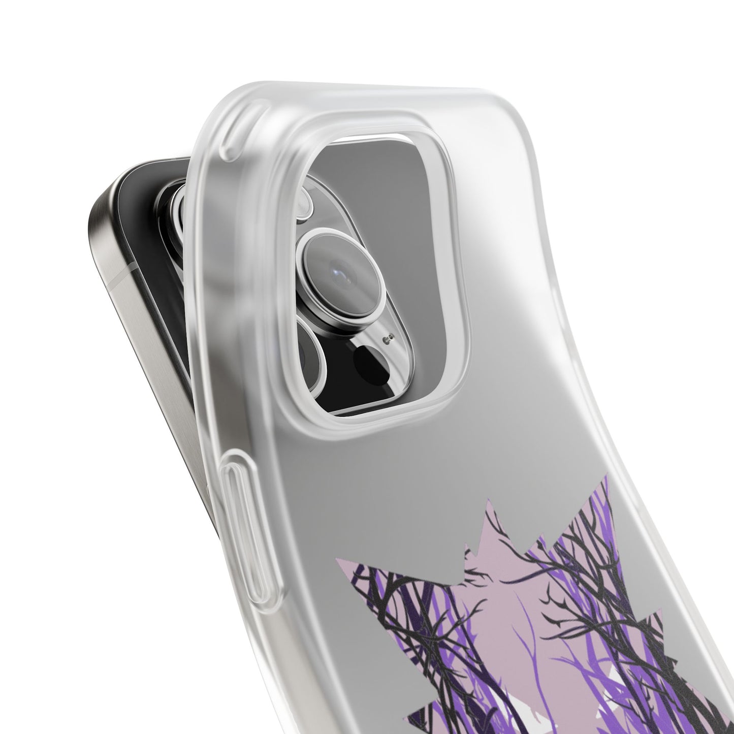 Purple ghost flexi phone case