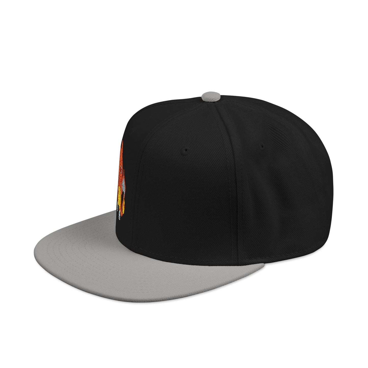 Embroidered fire lizard hoodie hat