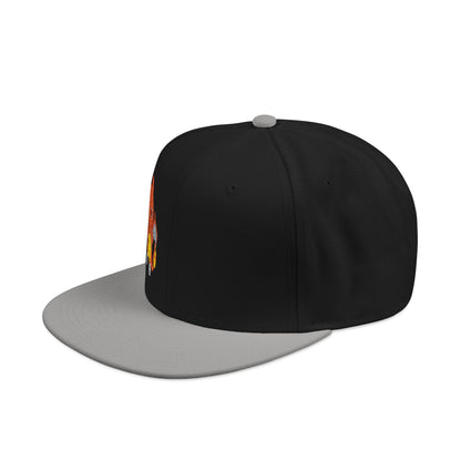 Embroidered fire lizard hoodie hat