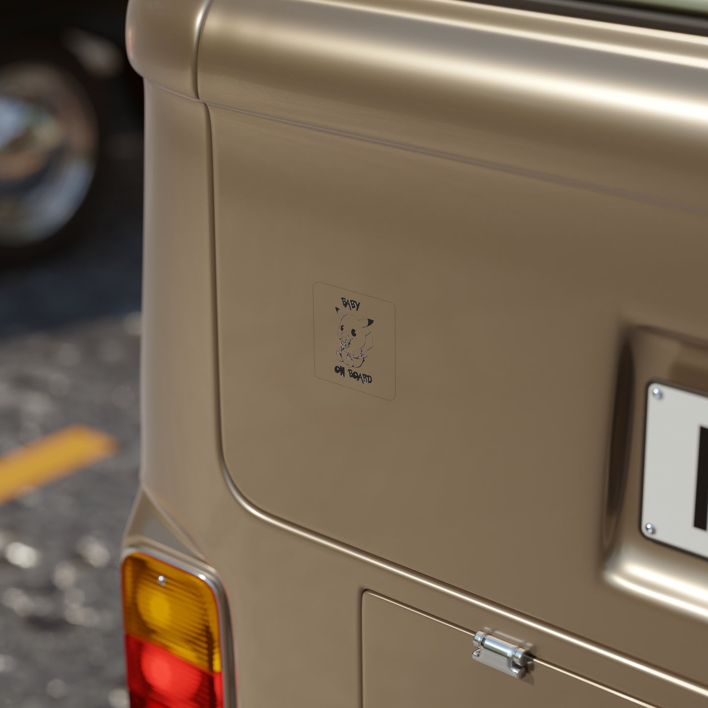 Pika baby on board sticker